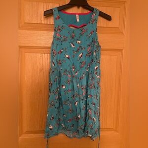 Vintage floral and bird xhilaration dress